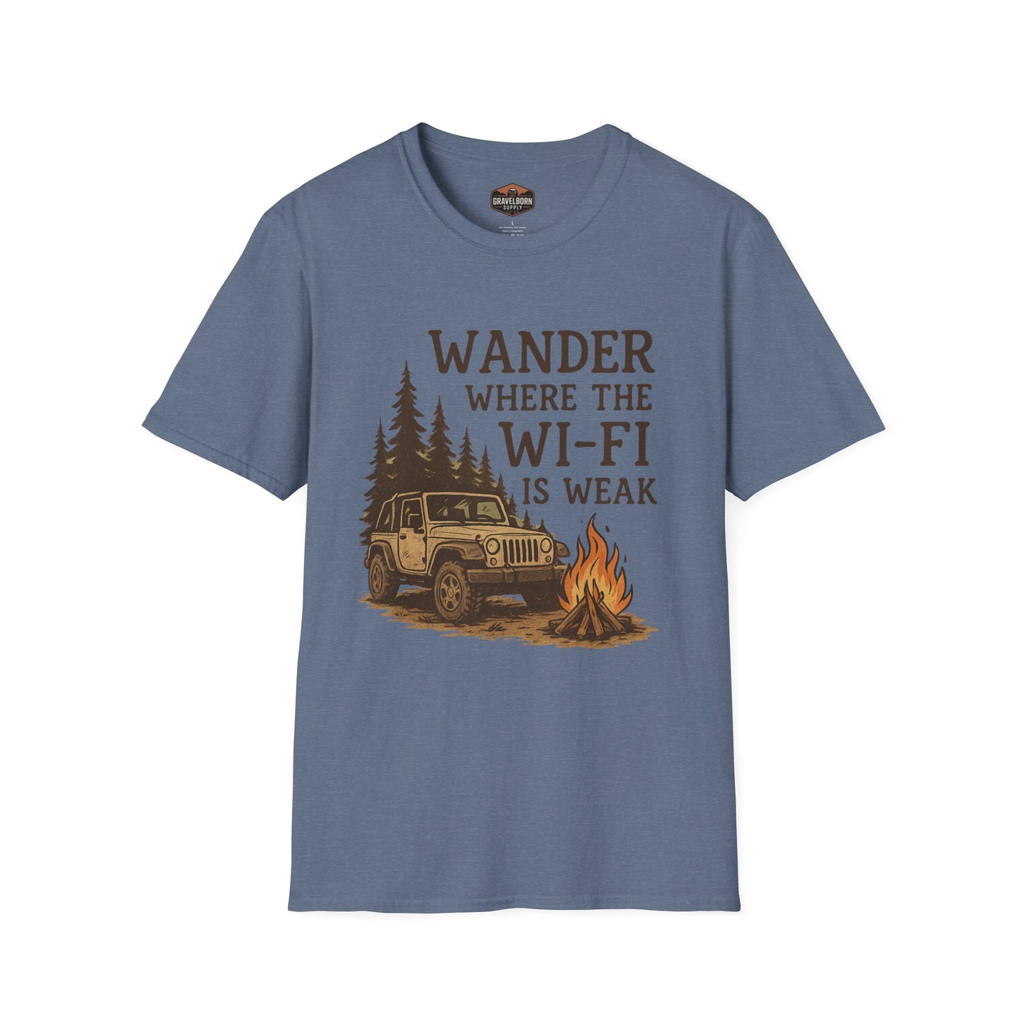 'Where the Wi-Fi is Weak' Jeep T-Shirt