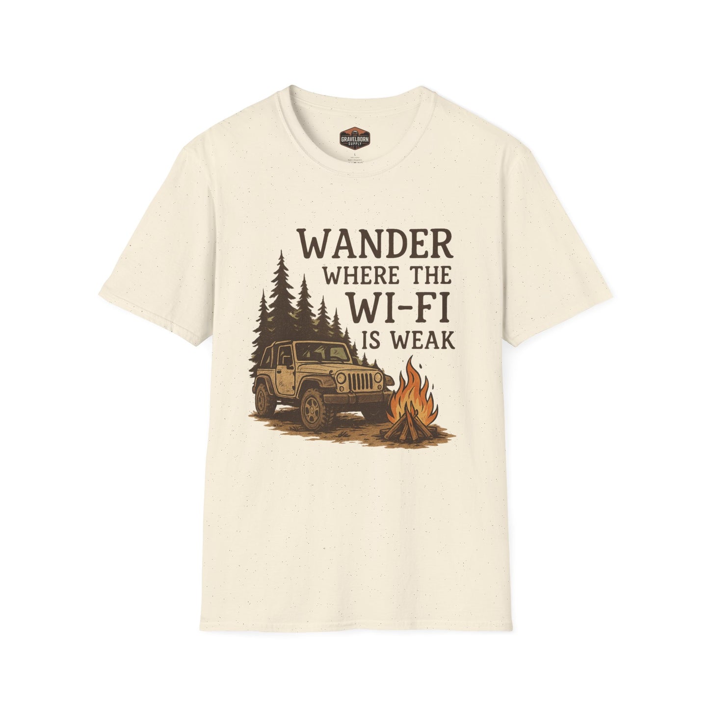 'Where the Wi-Fi is Weak' Jeep T-Shirt