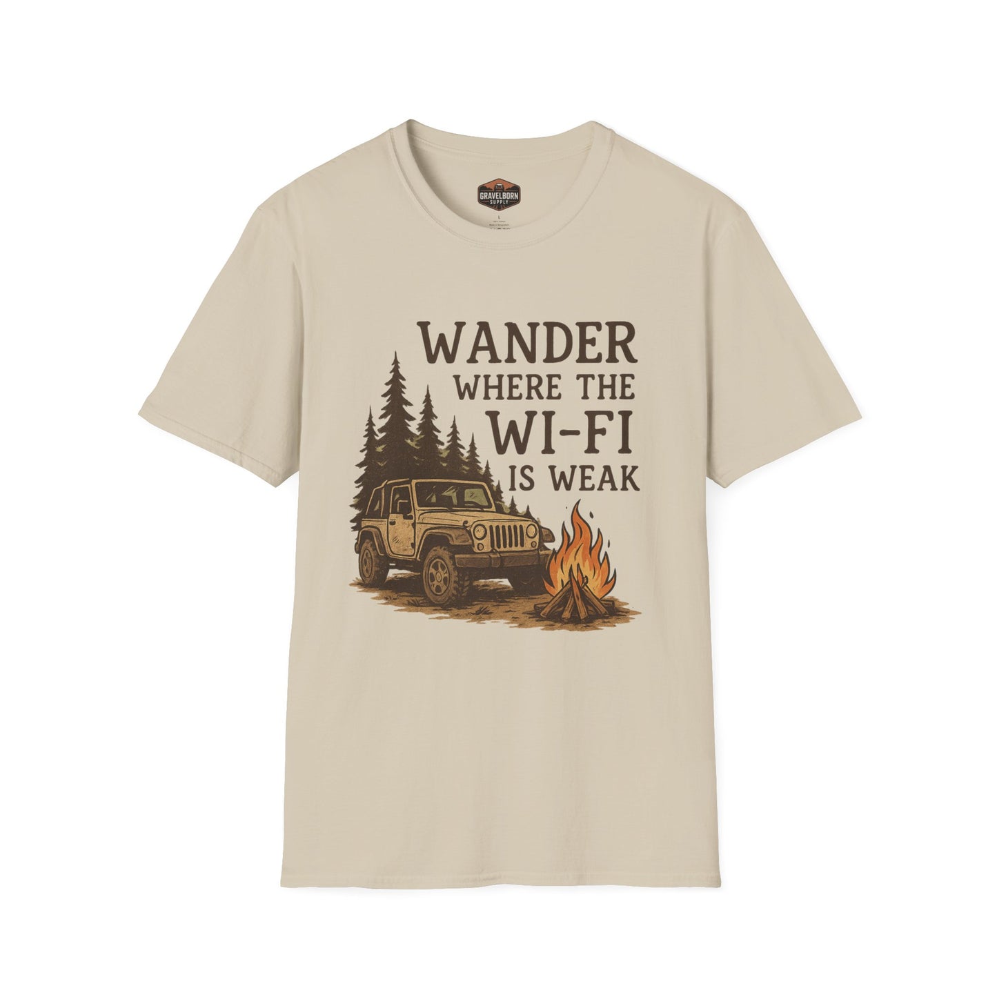 'Where the Wi-Fi is Weak' Jeep T-Shirt