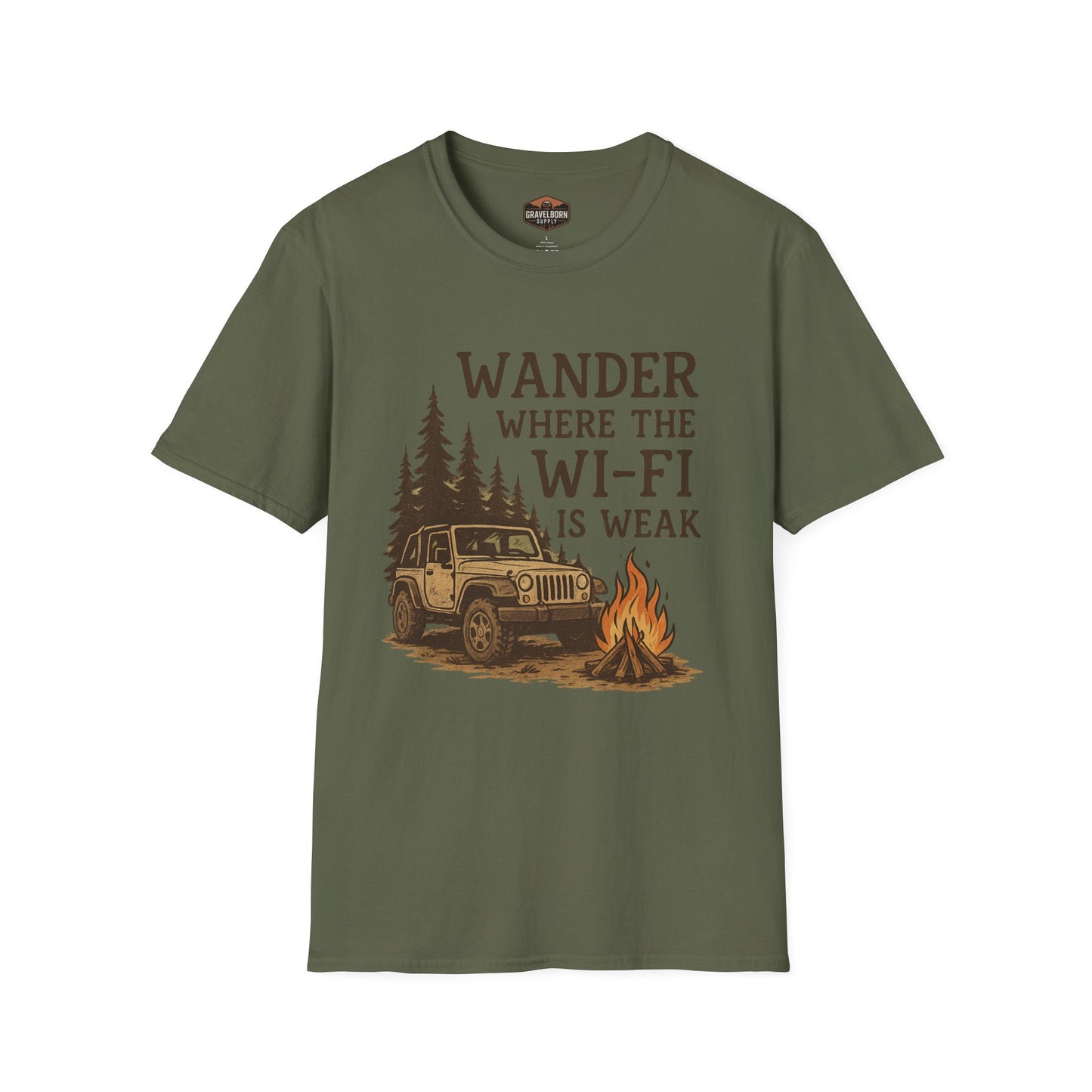 'Where the Wi-Fi is Weak' Jeep T-Shirt