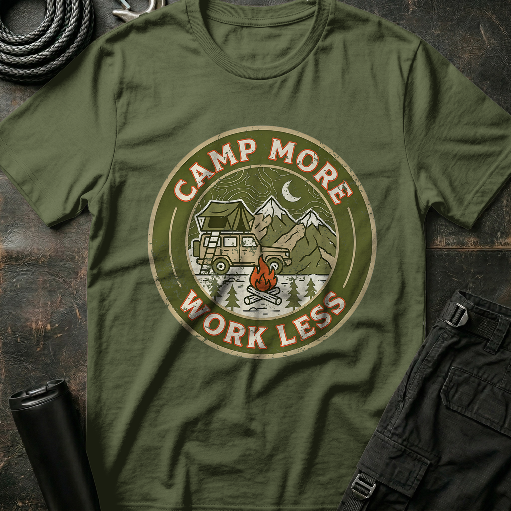 Camp More Work Less T-Shirt