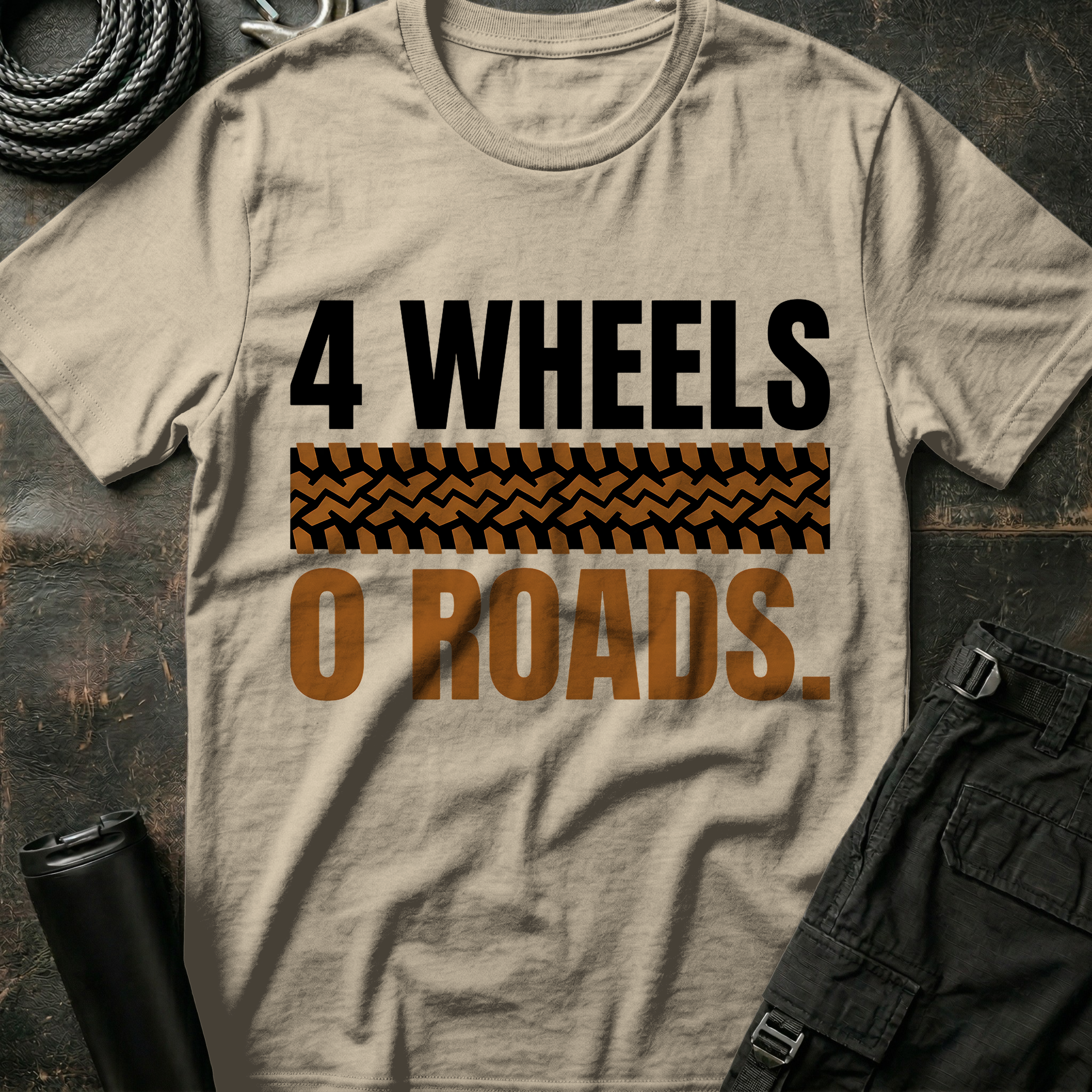 4 Wheels No Roads T-Shirt
