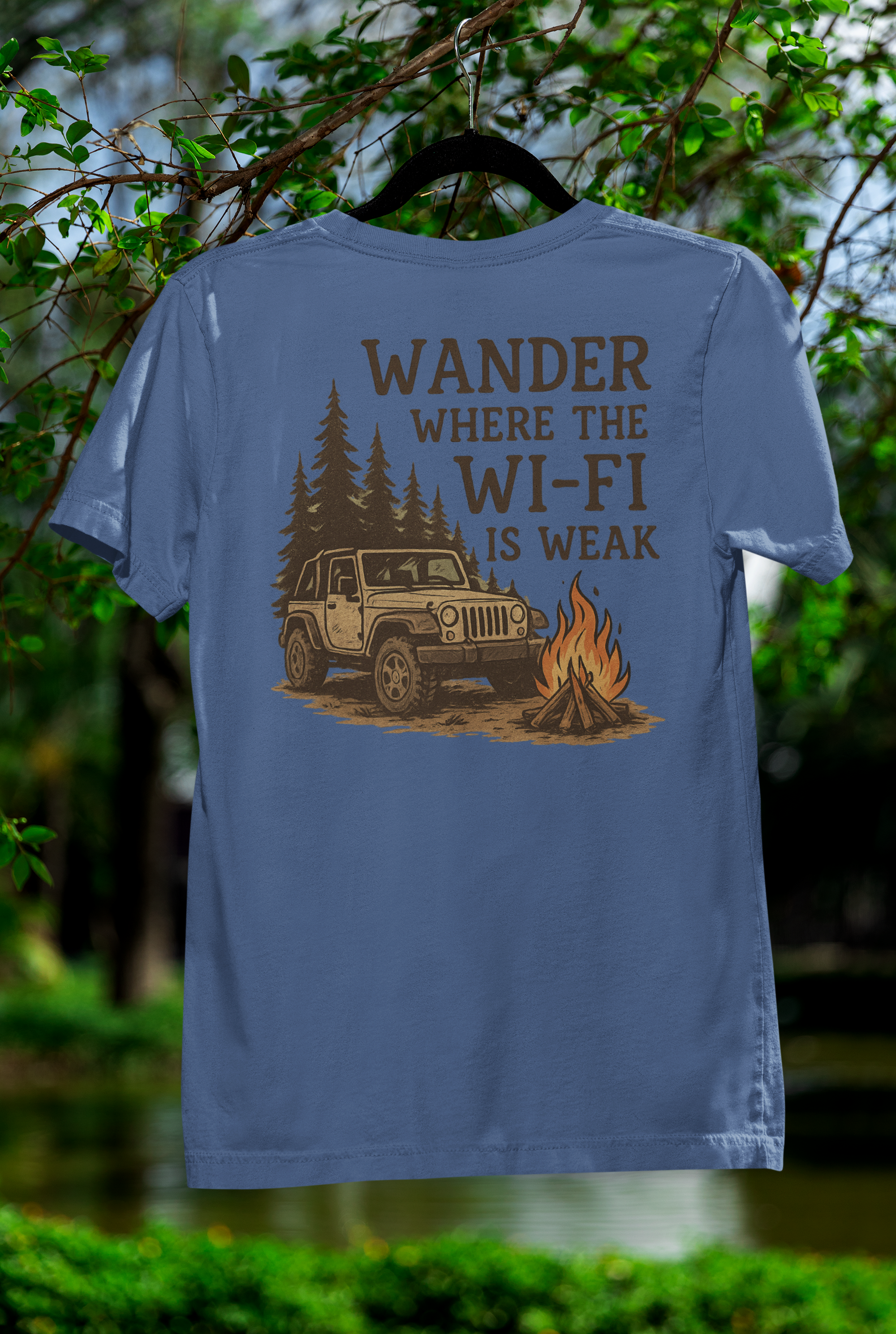 'Where the Wi-Fi is Weak' Jeep T-Shirt